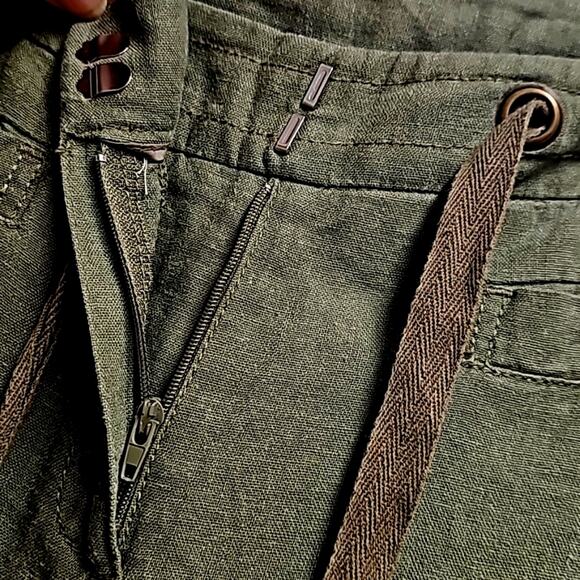 New Direction Women Linen Rayon Zip & Button Closure Tie Waist Pants Size 10 - Picture 5 of 9